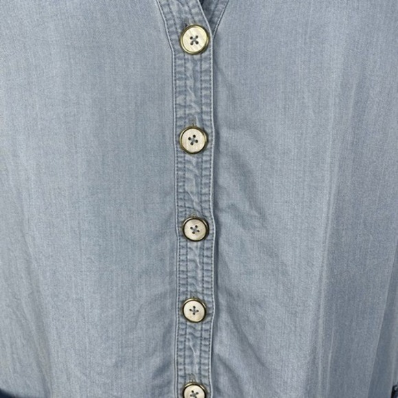 Soft Surroundings Alee Tencel Chambray Tunic PXL - Picture 3 of 12